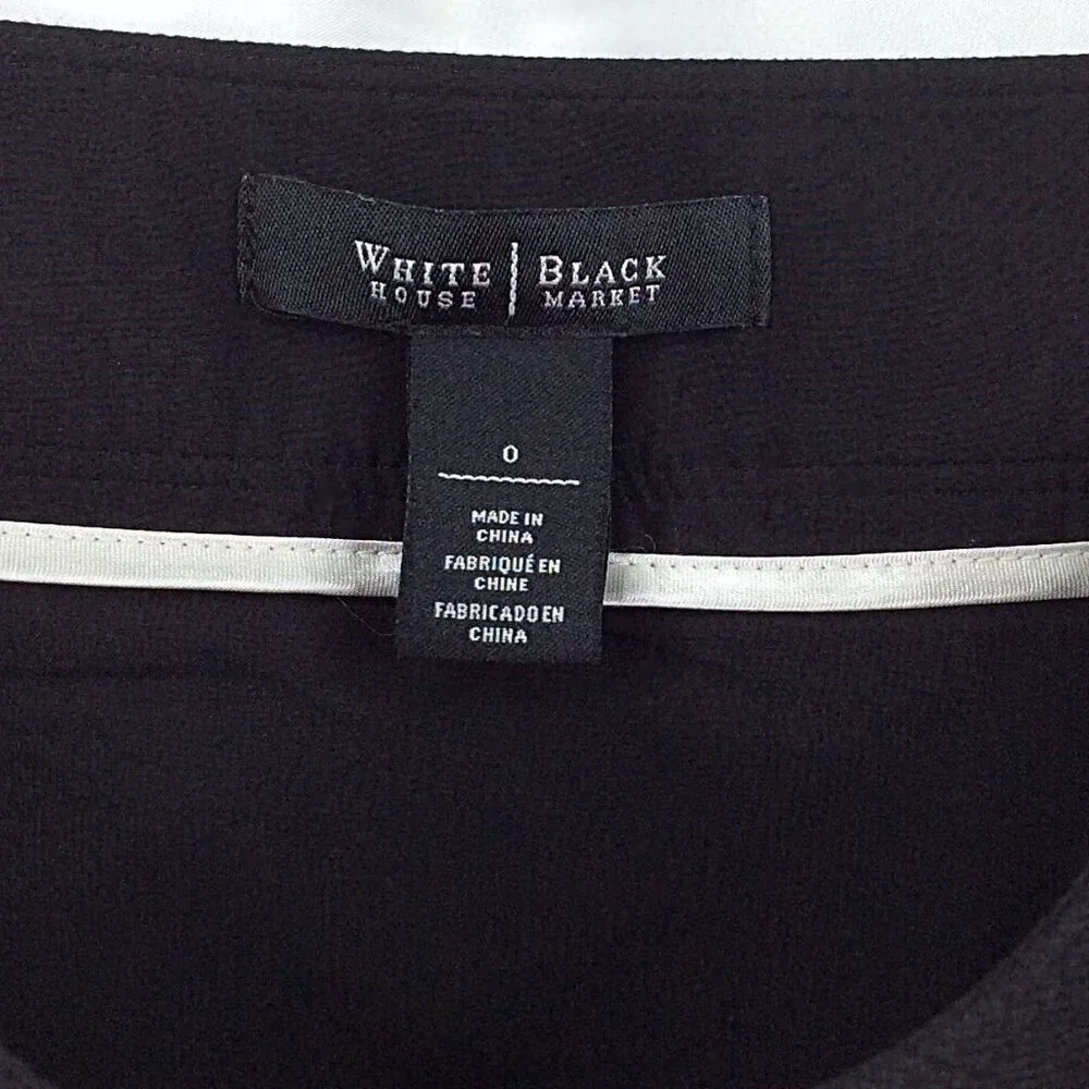 WHBM White House Black‎ Market Pencil Skirt Size 0 Teal Ribbon Striped Layered